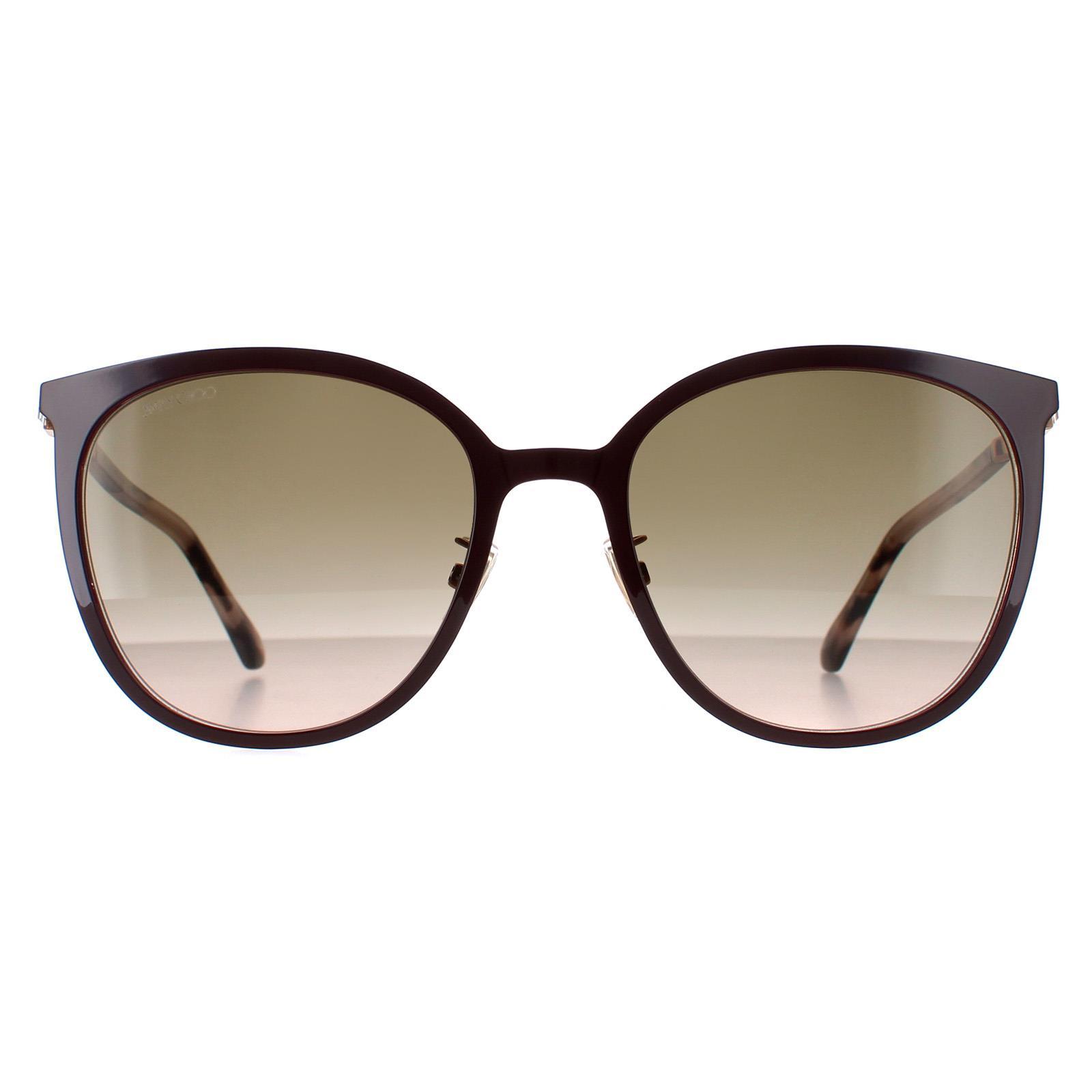 Jimmy Choo ORIA/G/SK DDB HA goud koper bruin gradiÃ«nt zonnebril