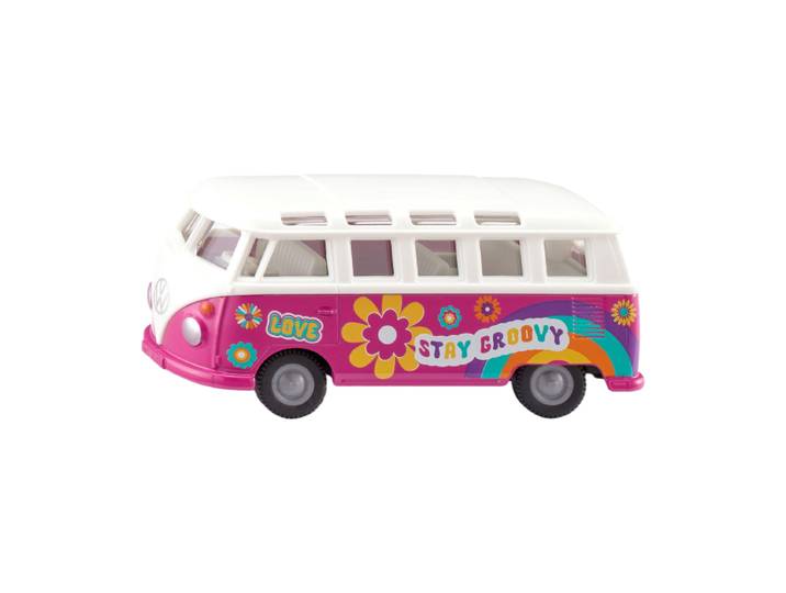 Siku VW T1 Samba bus speelgoedauto - Flowerpower editie, 15,5 cm