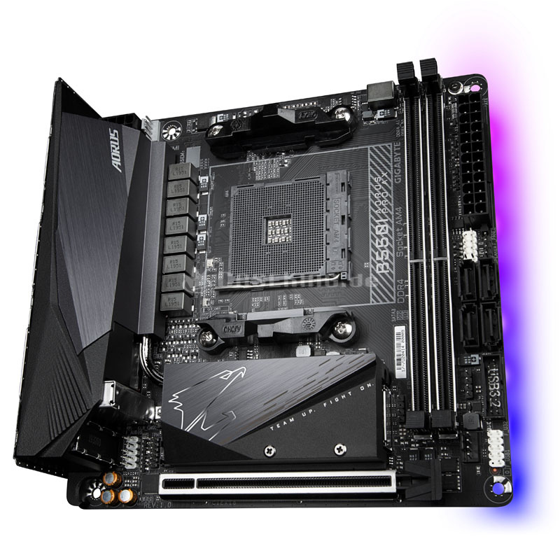Gigabyte GiBy B550 Mainboard Mini-ITX 1x PCIe x16 CrossFireX AM4 (B550I AORUS PRO AX)