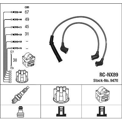 Ngk Zündleitungssatz [Hersteller-Nr. 9478] für Nissan