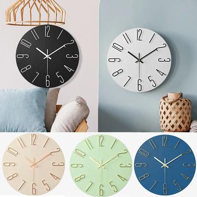 Uplift Picks 12 Inch Silent Analog Wall Clock Battery Powered Classic Home Office Design black White 12 Inches