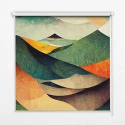 INNENROLLO - Fensterrollo - Rollo - 100x180 cm - Abstrakte Hügel
