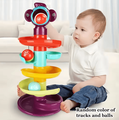 Inspire Picks Track Ball Educational Toy Set Stacking Inertial Sliding Ball Track For Kids purple