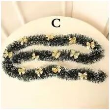 Inspired Finds FestiveGlow 6.56ft Christmas Ribbon Garland For Tree, Party And Home Decor gold Accent