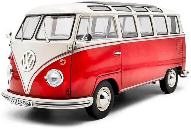 Miniature 1:18 Volkswagen Combi T1 Samba rouge/blanc 1962 - Solido
