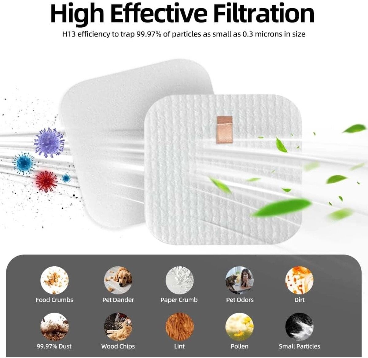INF Jeu de filtres de rechange pour aspirateur compatible avec Shark – Filtres en mousse et feutre pour LA401 LA300 LA502 LA500