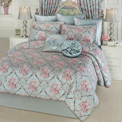 Touch of Class Chateau Comforter Set Aqua, Queen, Aqua