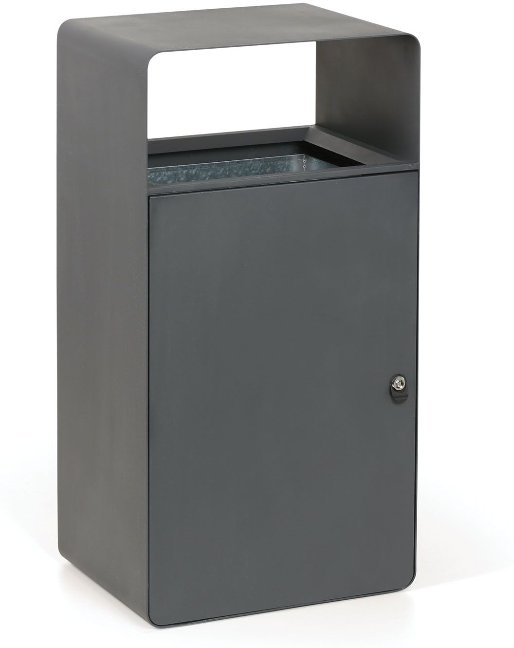 B2B Partner Metallmülleimer, 95 l, grau
