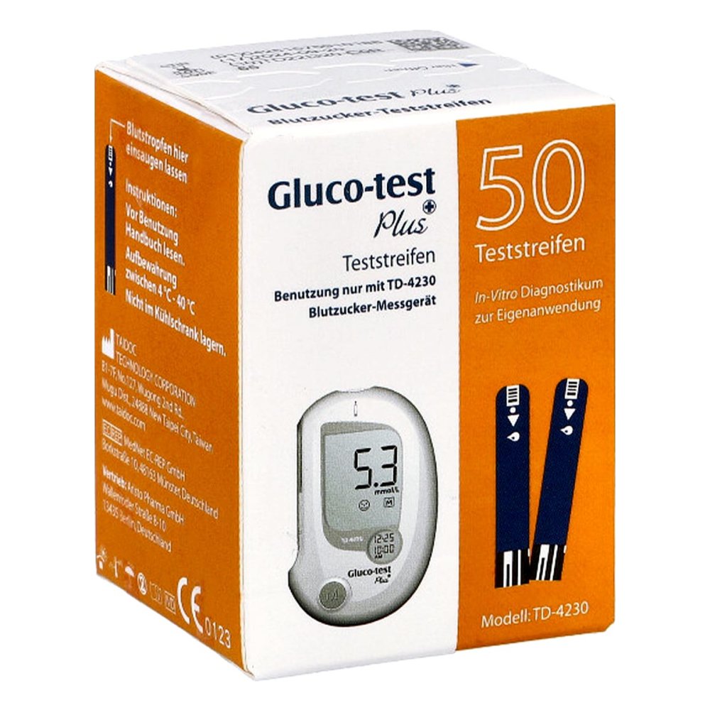 Aristo Pharma GmbH Gluco Test Plus Blutzuckerteststreifen 07702165