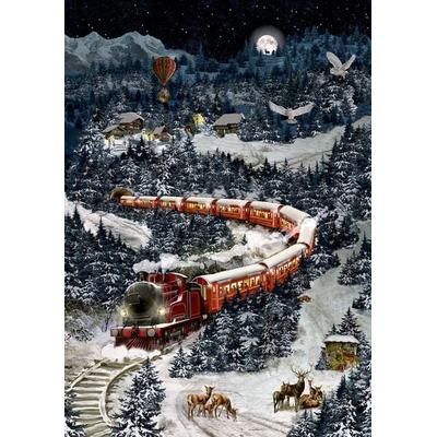 Weihnachtsexpr. in Winterlandschaft, A4 Wand-Adv.kal. (Behr)
