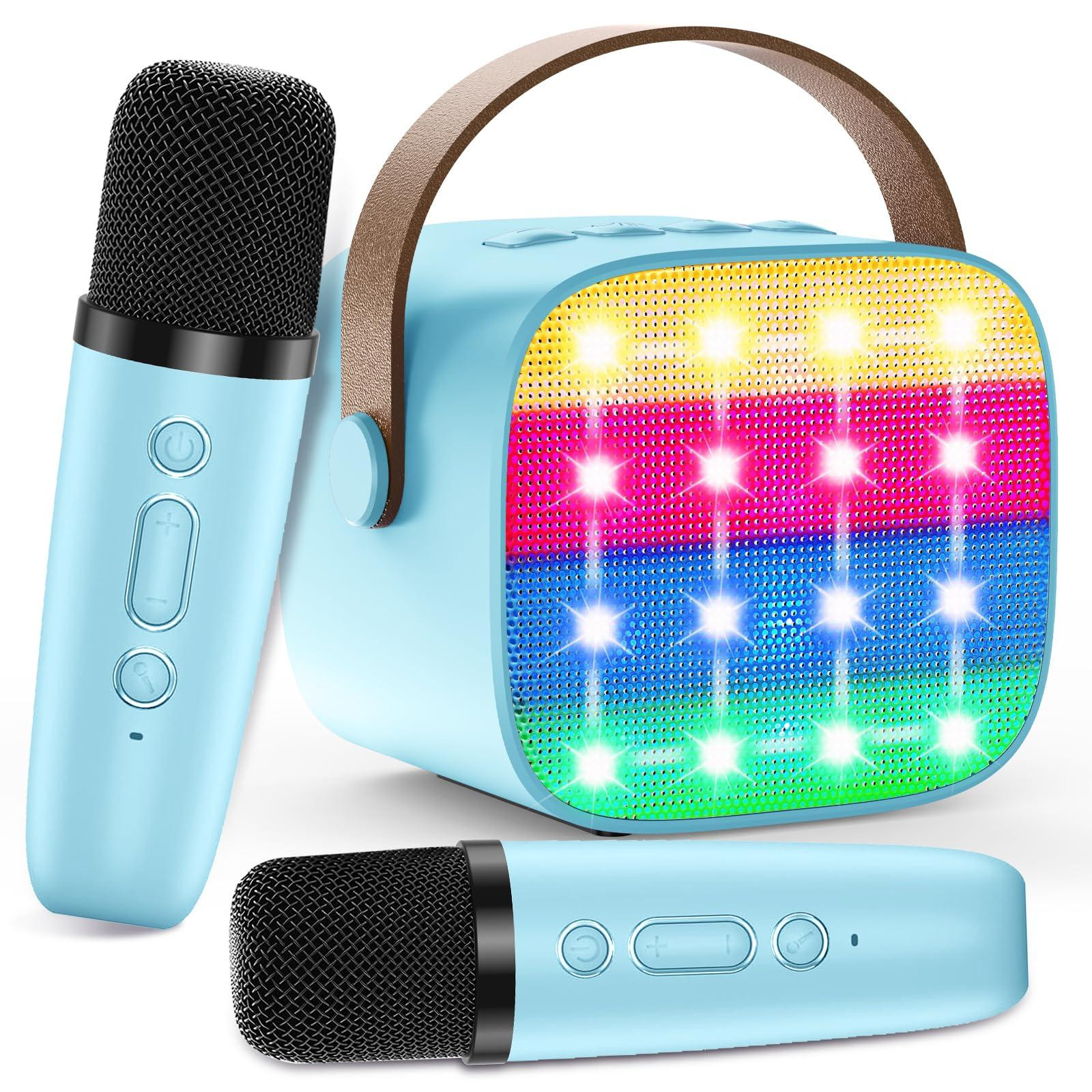 Selius Karaoke Machine Blauw met Draadloze Microfoon en Bluetooth 5.3
