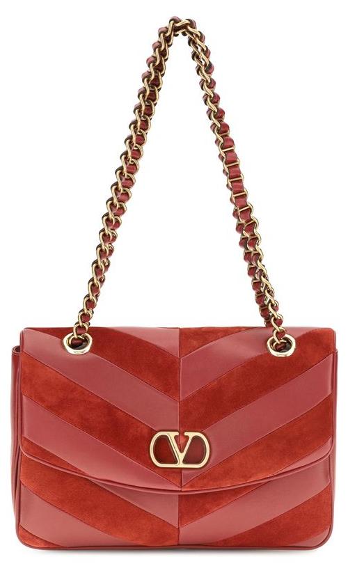 Valentino Garavani Schultertasche aus Leder in Mehrfarbig 9W2B0T55TIE_AQS