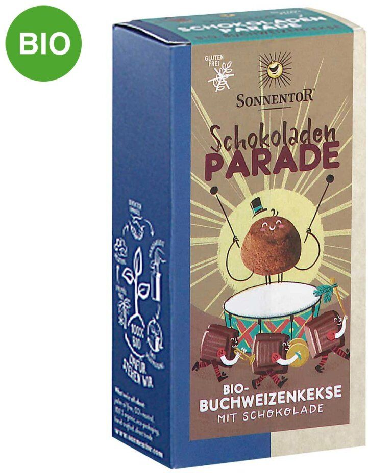 SONNENTOR Schokoladen Parade Bio Buchweizenkekse mit Schokolade 100g