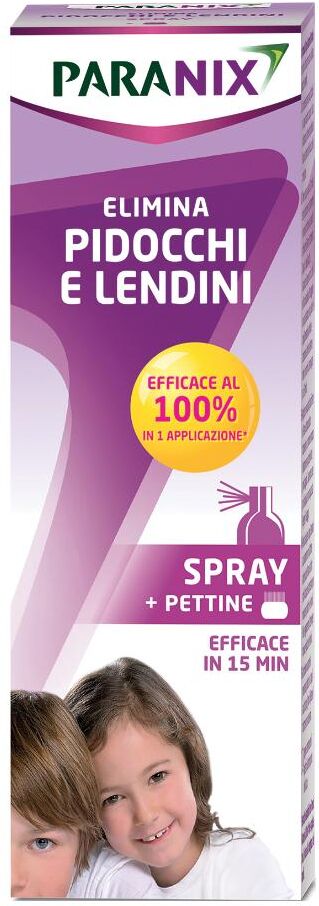 PERRIGO ITALIA Srl Paranix Spray Trattamento Antipediculosi + Pettine MDR 100ml, Elimina Pidocchi e Uova
