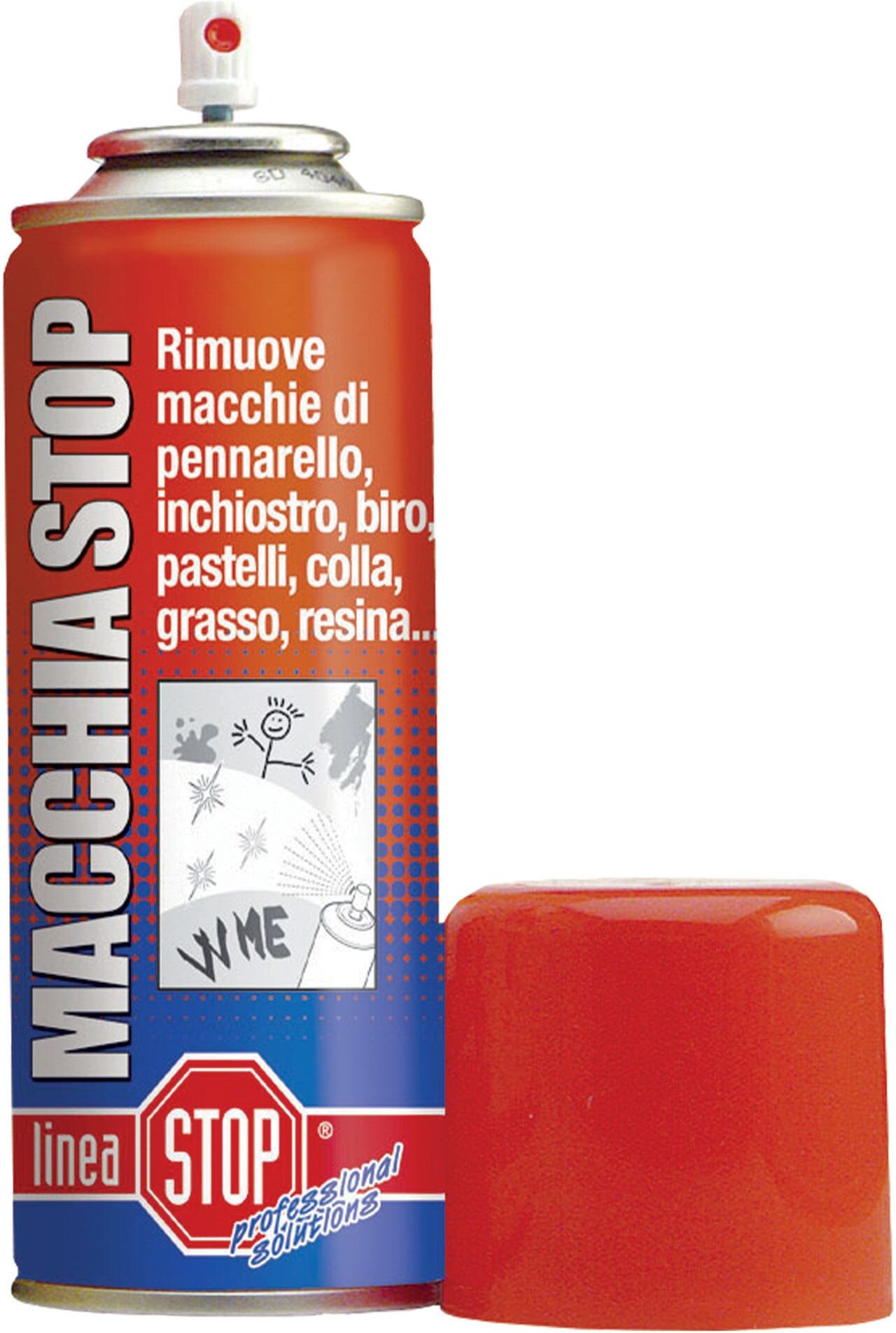 Linea_stop MACCHIA STOP PROFESSIONALE DIXI 200 ml RIMUOVE MACCHIE DI BIRO PENNARELLO COLLA E GRASSO