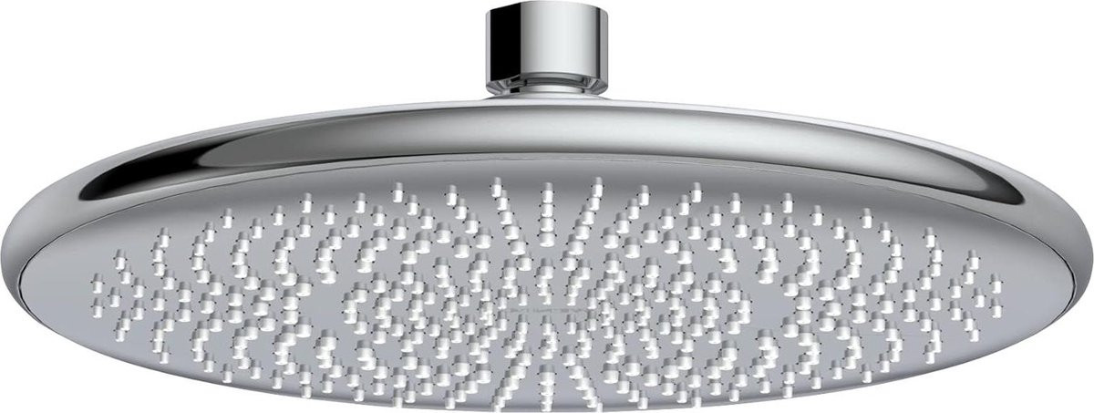 Waterbesparende ronde regendouchekop met massagefunctie in chroom, Diameter: 22,5 cm