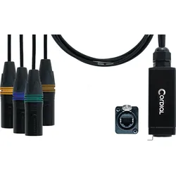 CDX 07 MN 5 QUAD - CORDIA LEthercon QUAD DMX-AES/EBU-Adapter, 0,70m