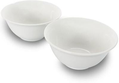 Gibson Home 2 Piece 7.5 Inch Ceramic All-Purpose Round Bowl Set in White