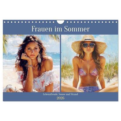 Frauen im Sommer. Lebensfreude, Sonne und Strand (Wandkalender 2026 DIN A4 quer), CALVENDO Monatskalender