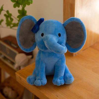 DynamicDeals Cozy Elephant Plush Pillow Soft Kawaii Stuffed Animal Sleeping Aid For Kids & Babies blue