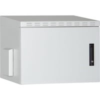 IP55 Outdoor-Wandgehäuse, IT-Schrank hellgrau, 12 Höheneinheiten