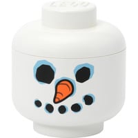 LEGO Storage Head "Snowman", mini, Aufbewahrungsbox weiß