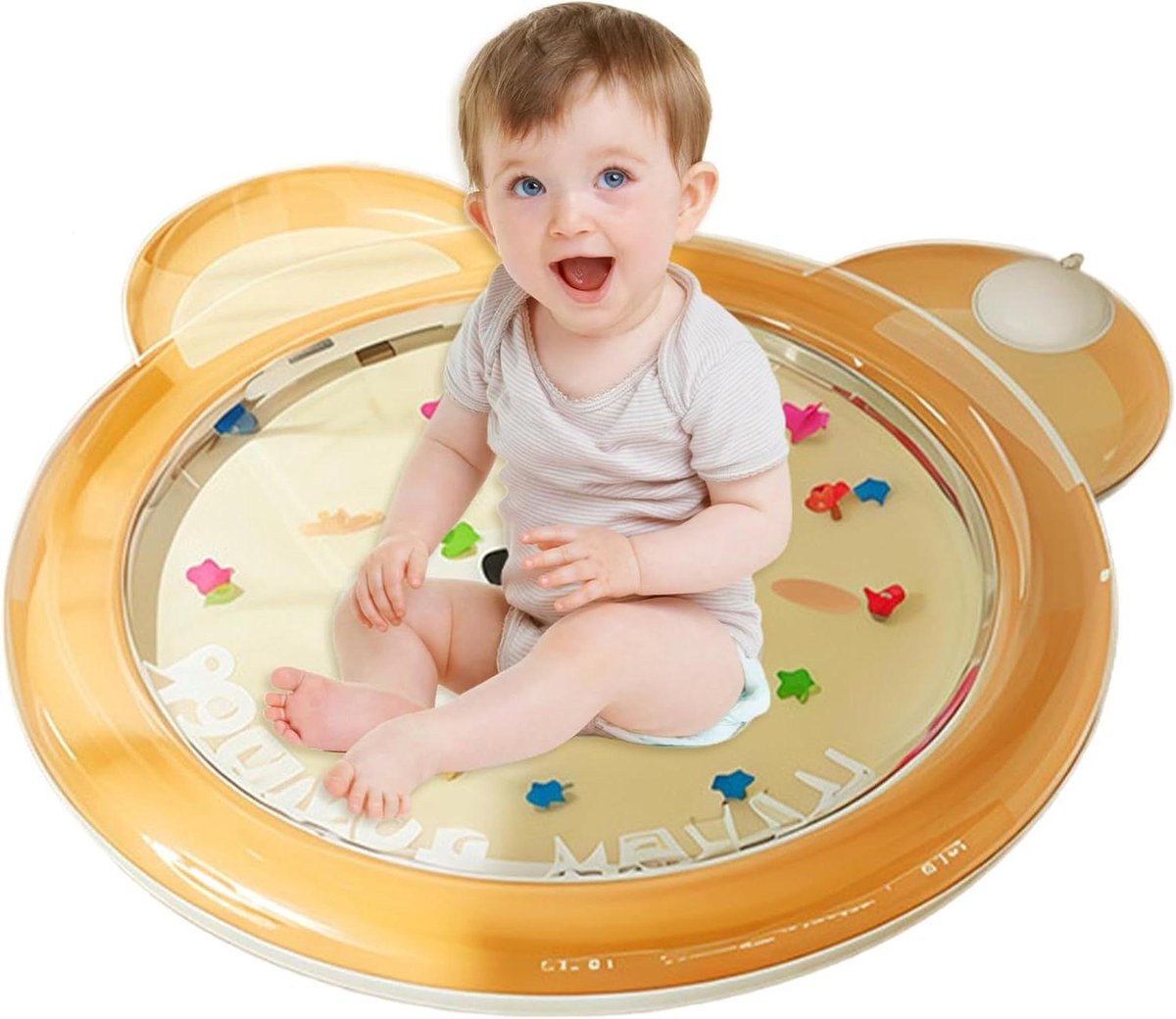 Waterspeelmat Geel - Sensorische mat voor babyontwikkeling - Tot 150 cm