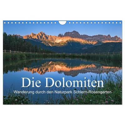 Die Dolomiten - Wanderung durch den Naturpark Schlern-Rosengarten (Wandkalender 2026 DIN A4 quer), CALVENDO Monatskalender