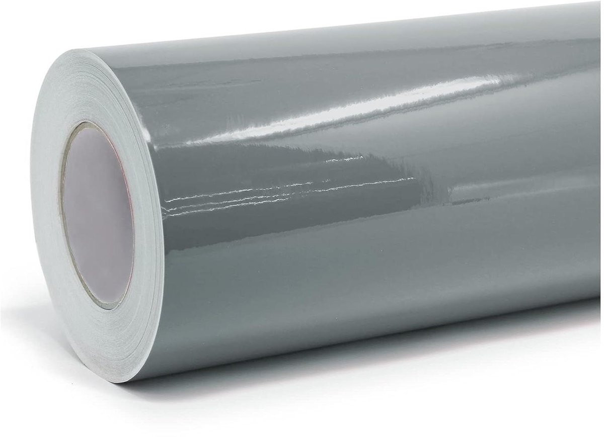 Grijs Glanzende Zelfklevende Plotterfolie voor Meubels Decoreren, Breedte: 63 cm