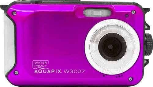 Easypix W3027-P Wave PINK Digitalkamera 30 Megapixel Rosa inkl. Tasche, inkl. Akku Bildstabilisierung, Wasserdicht bis 3 m, Full HD Video, mit