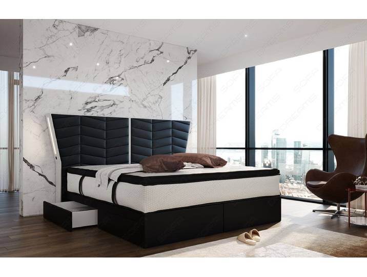 Boxspringbett Novara Leder