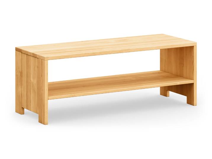 Naturwohnen Massivholz Couchtisch 45x120x45cm Erle natur geölt Serie Arbor Design und Handwerk perfekt vereint mit bioola® nature veredelt