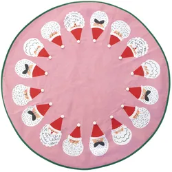 RICE Weihnachtsbaum-Teppich Christmas, pink - Ø 120 cm