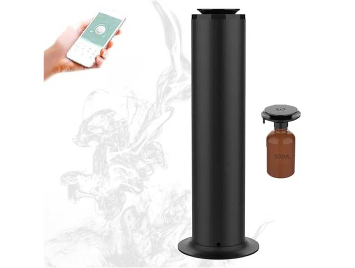 Kommerzielle Duftluftmaschine (App-Steuerung) + 500-Ml-ÖLflasche, Wasserlose Kondensationsvernebelung – Reichweite 1500 M³, FüR BüRo, Restaurant, Hotel,Black