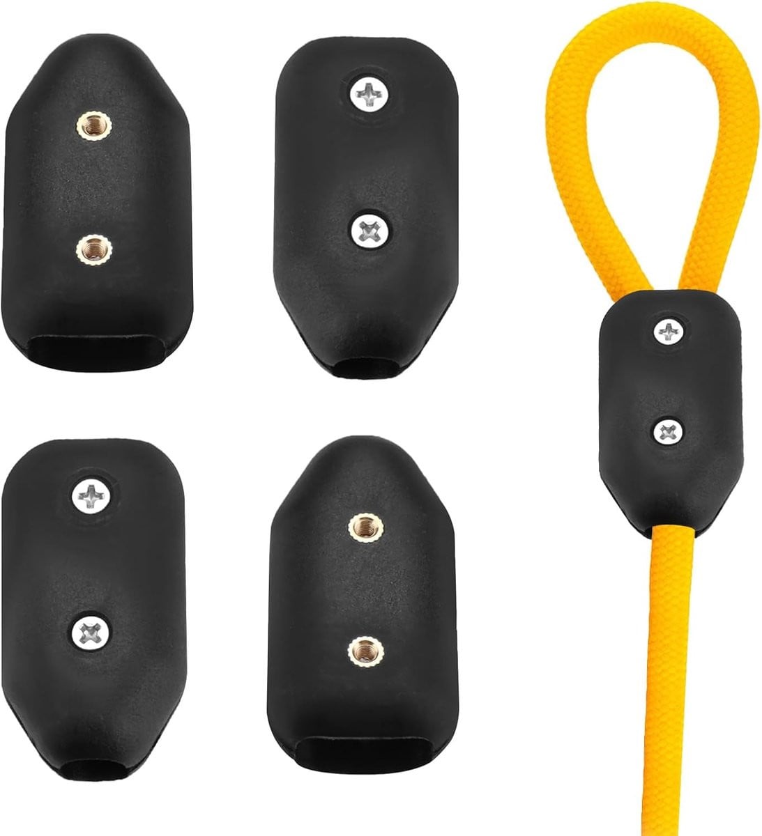 4 stuks herbruikbare kunststof kabelklemmen dubbele lege koordklem 8