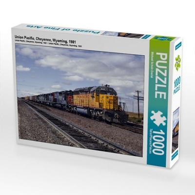 CALVENDO Puzzle Union Pacific, Cheyenne, Wyoming, 1981 1000 Teile Puzzle quer | 1000 Teile Lege-Größe 64 × 48 cm Foto-Puzzle für glückliche Stunden