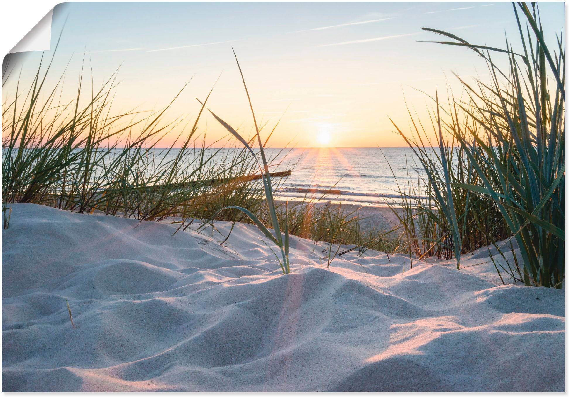Artland "Ostseestrand" Strand 1 Stk. tlg. als Alubild, Leinwandbild, Poster in verschied. Grössen farbe bild(er): naturfarben B/H/T: 70cm x 50cm, Poster Strand Querformat, 1 Stk.