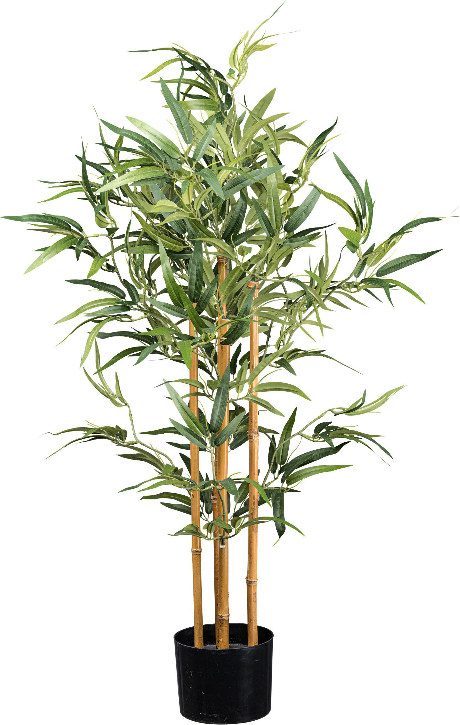 Kunstbaum CREATIV GREEN "Bambus", grün, H:105cm, Kunstpflanzen, mit echten Bambusstäben