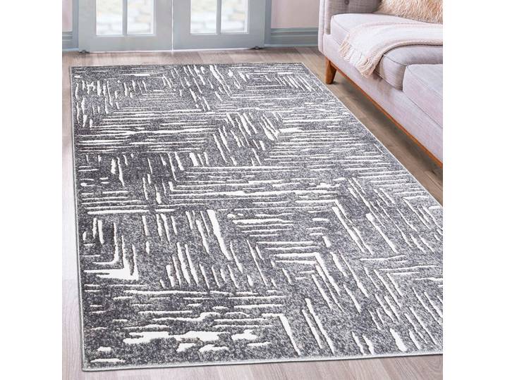 Teppich GOODPRODUCT Navid Gr. 7, grau, B:240cm H:9mm L:320cm, Kunstfaser, Teppiche, Teppich, Kurzflor, Hoch-Tief-Struktur, 3D-Design, modern, pflegeleicht
