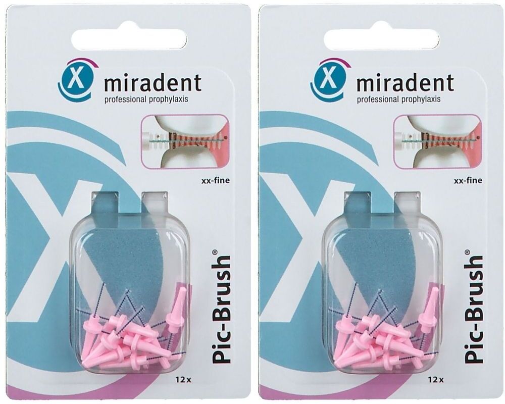 miradent PIC Brush Interd Pink xx x2 2x12 St Zahnbürste