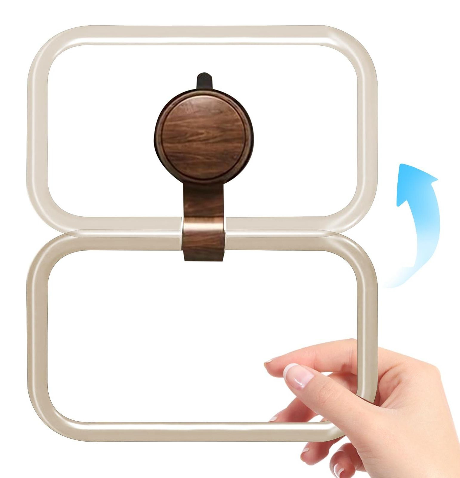 Handdoekring met vacuümzuigbevestiging voor de badkamer