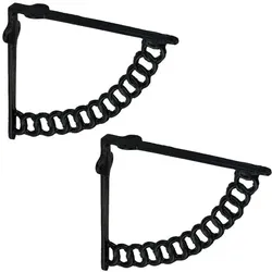 Relaxdays Regalträger 2er Set Ketten-Design Schwarz