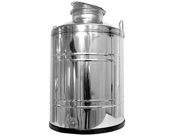 Fischer Kellereitechnik Edelstahl-Kannen (Kanne 3-100L mit/ohne Kugelhahn) (100 Liter ohne Hahn)