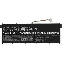 CoreParts Battery for Acer Notebook (3400 mAh), Notebook Akku, Schwarz
