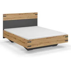 rauch Bett »Butte« - 145x207x101cm - grau -
