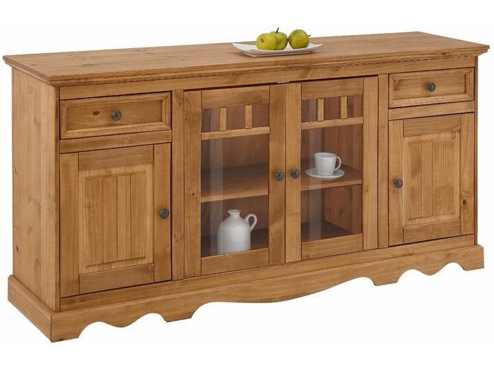 Sideboard OTTO HOME Melissa , beige (natur gebeizt, gewachst), B:169cm H:85cm T:45cm, Sideboards, Sideboard, Kommode, Breite 169 cm
