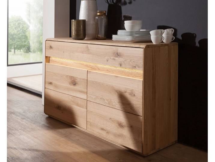 Sideboard 123x86cm 'Berlin' Wildeiche massiv geölt
