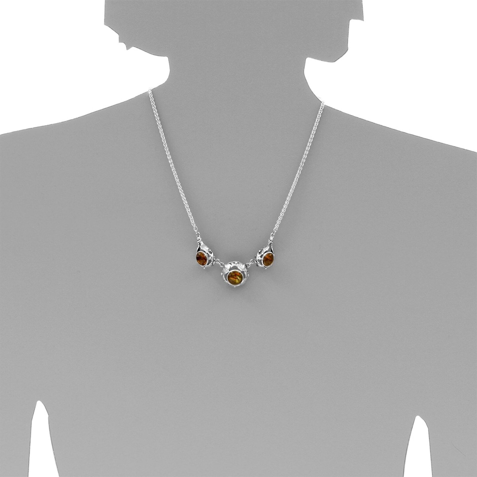 Collier OSTSEE-SCHMUCK "Ostsee-Schmuck Collier Fischland Collier Fischland", silber (weiß, neutral), Halsketten, Damen, 45cm, Silber 925 (Sterlingsilber), L: 45, Collier