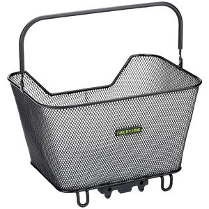 Racktime Fahrradkorb BASKIT small, schwarz, Metall, 20 Liter, hinten, für Gepäckträger, 27 x 30 x 42 cm, mit Adapterplatte