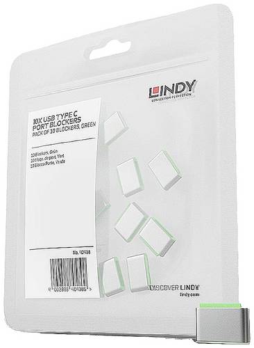 LINDY USB-C Port Schloss 10er Set Grün ohne Schlüssel 40438